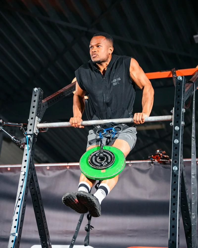Patrick Ceder tijdens hybride training