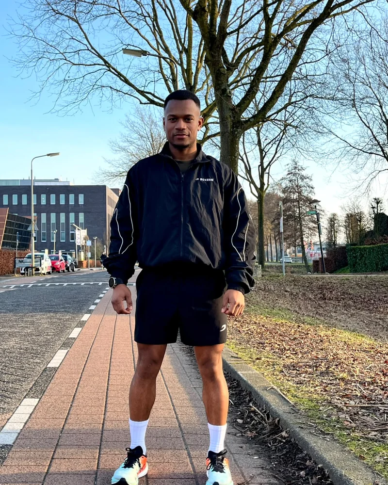 Patrick Ceder buiten aan het trainen